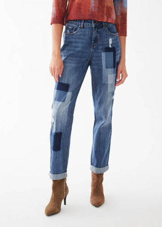 Fdj - Girlfriend Jeans With Rolled-up Hem
