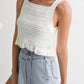 Mable - Crochet Ruffle Hem Top