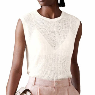 Banana Republic - Regata Muscle Eliza em Mistura de Linho