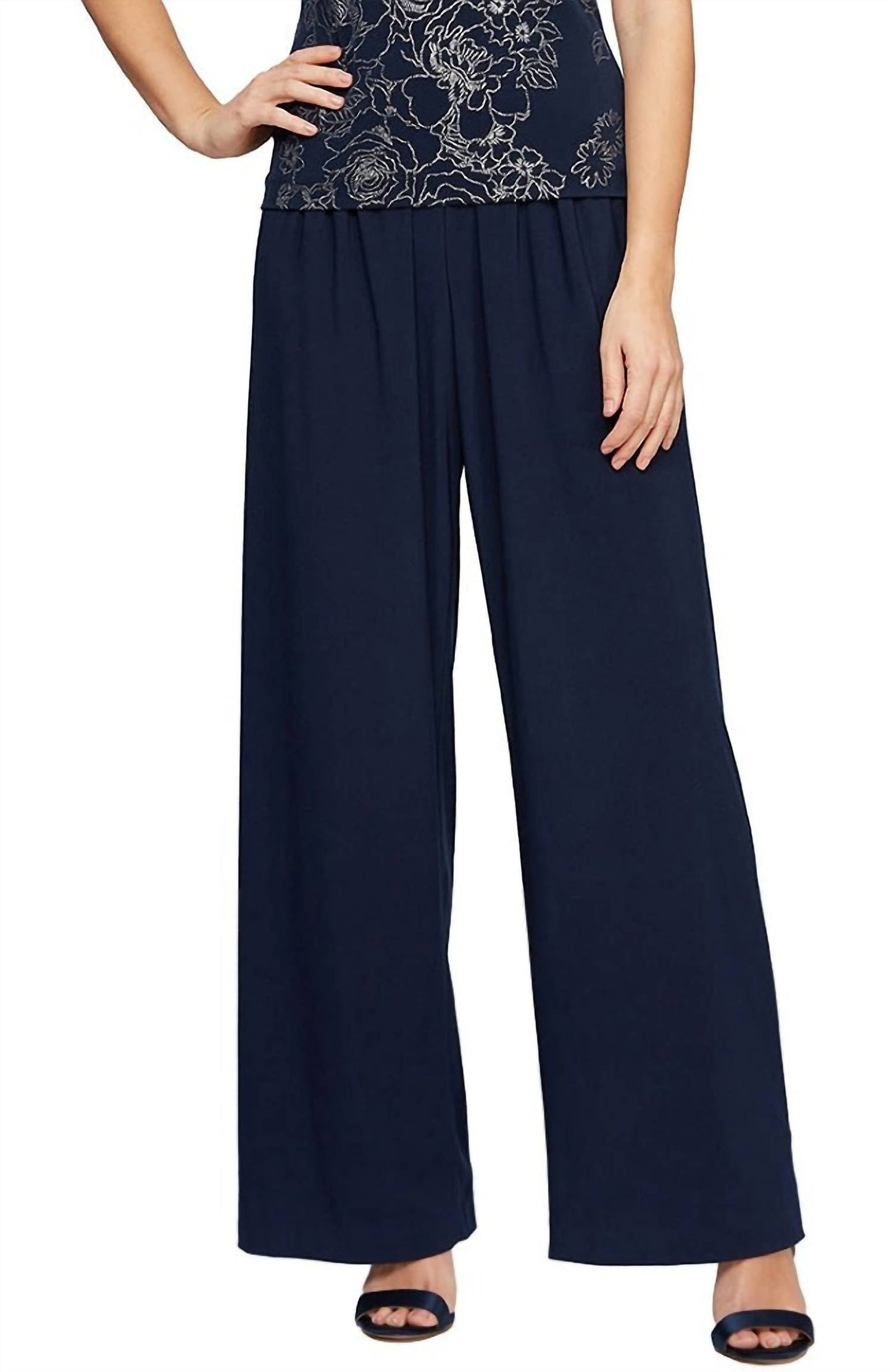 Alex Evenings - Matte Jersey Straight Leg Long Pants