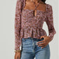 Astr - Toni Strappy Peplum Top
