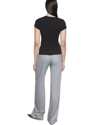 Enza Costa - Blusa de cashmere com manga curta e gola redonda