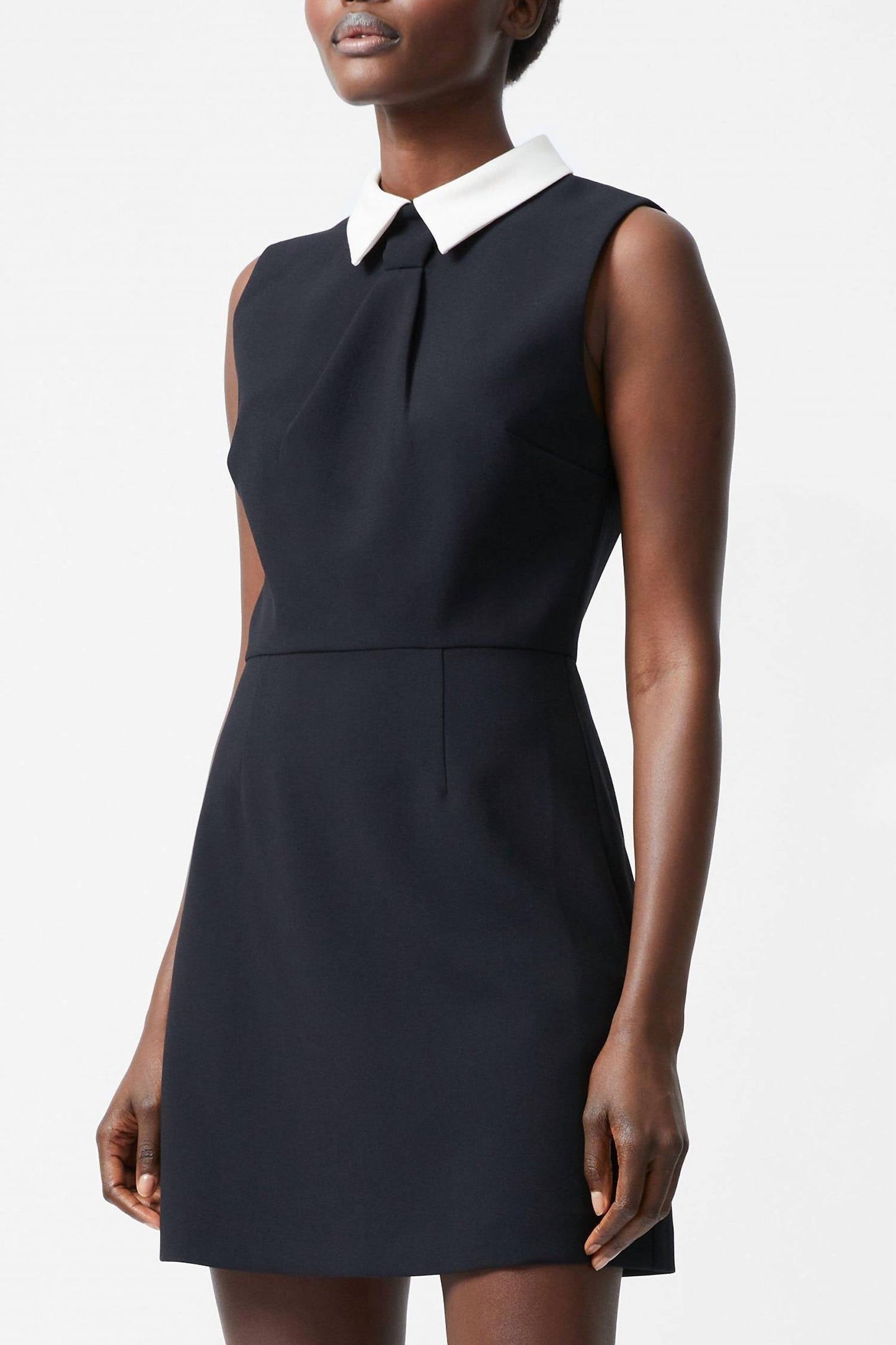 French Connection - Gemma Collared Tie Mini Dress