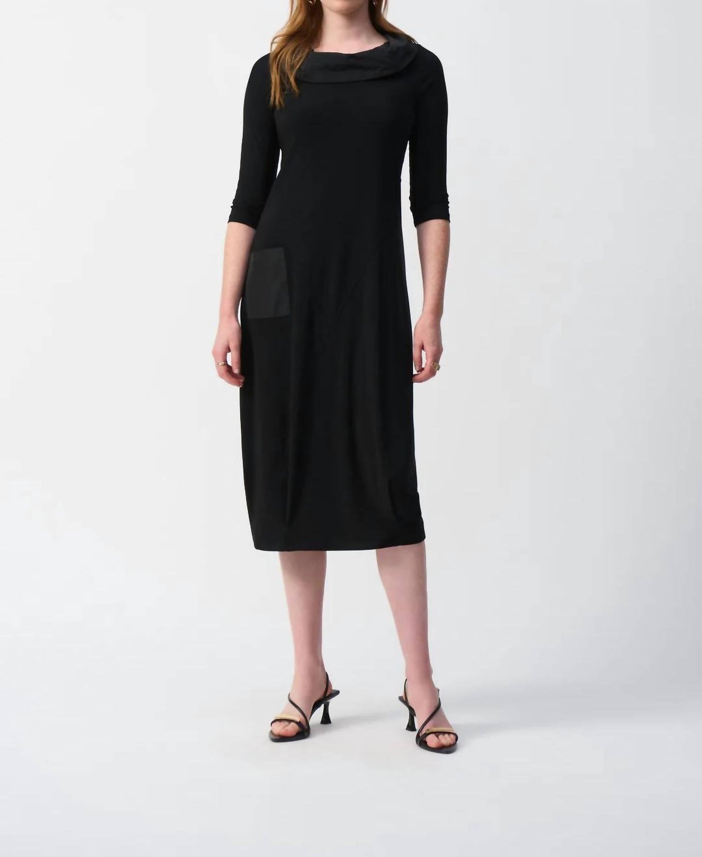Joseph Ribkoff - 3/4 Sleeves Cocoon Midi Dress