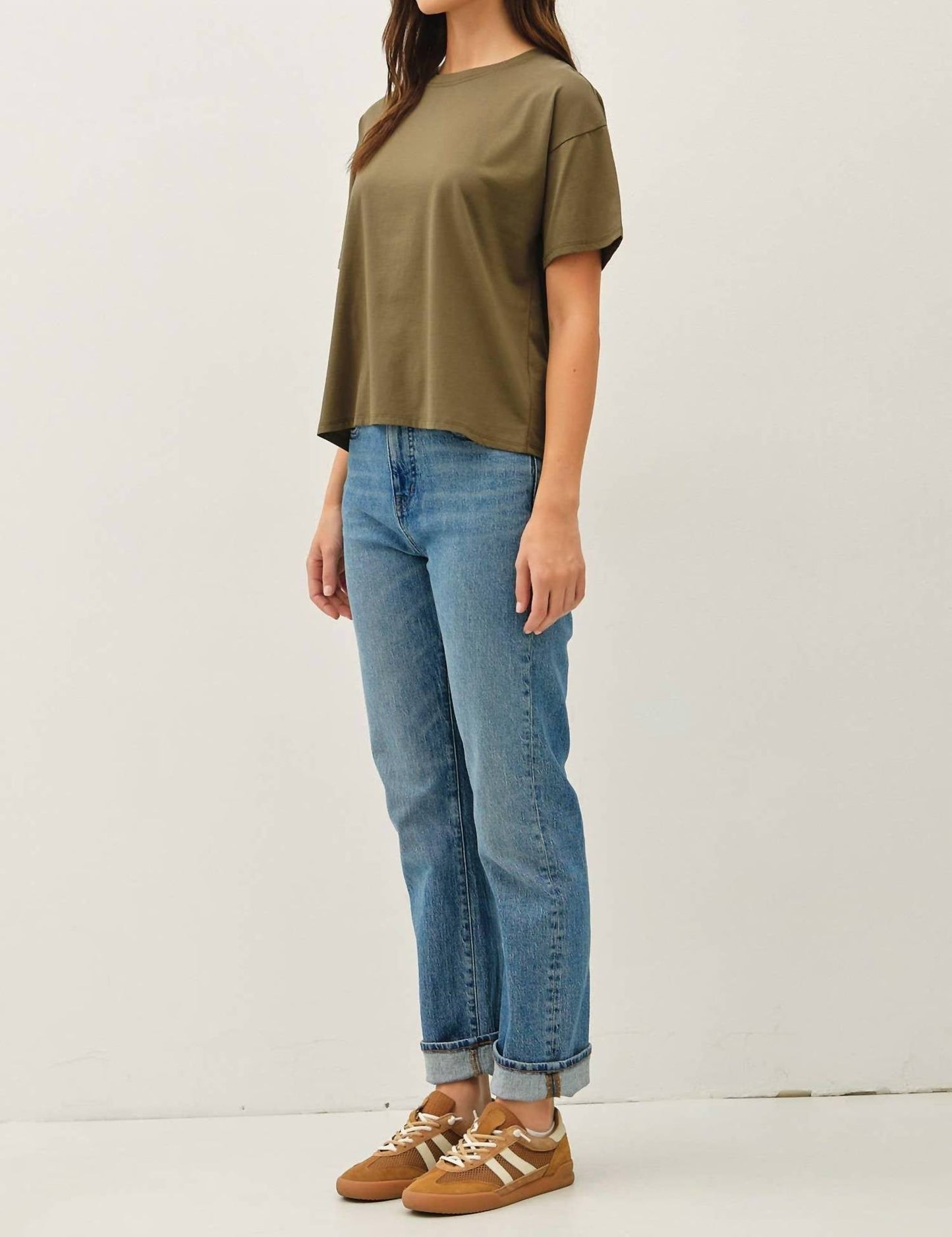 Be Cool - Women's Cotton Jersey Oversized Crop Shirt