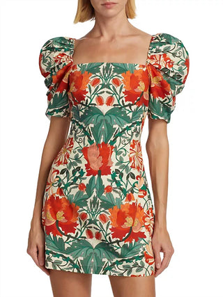 Cara Cara - Minivestido Kelly Floral com Manga Bufante