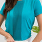 Blu Pepper - Short Sleeve Center Pleated Blouse