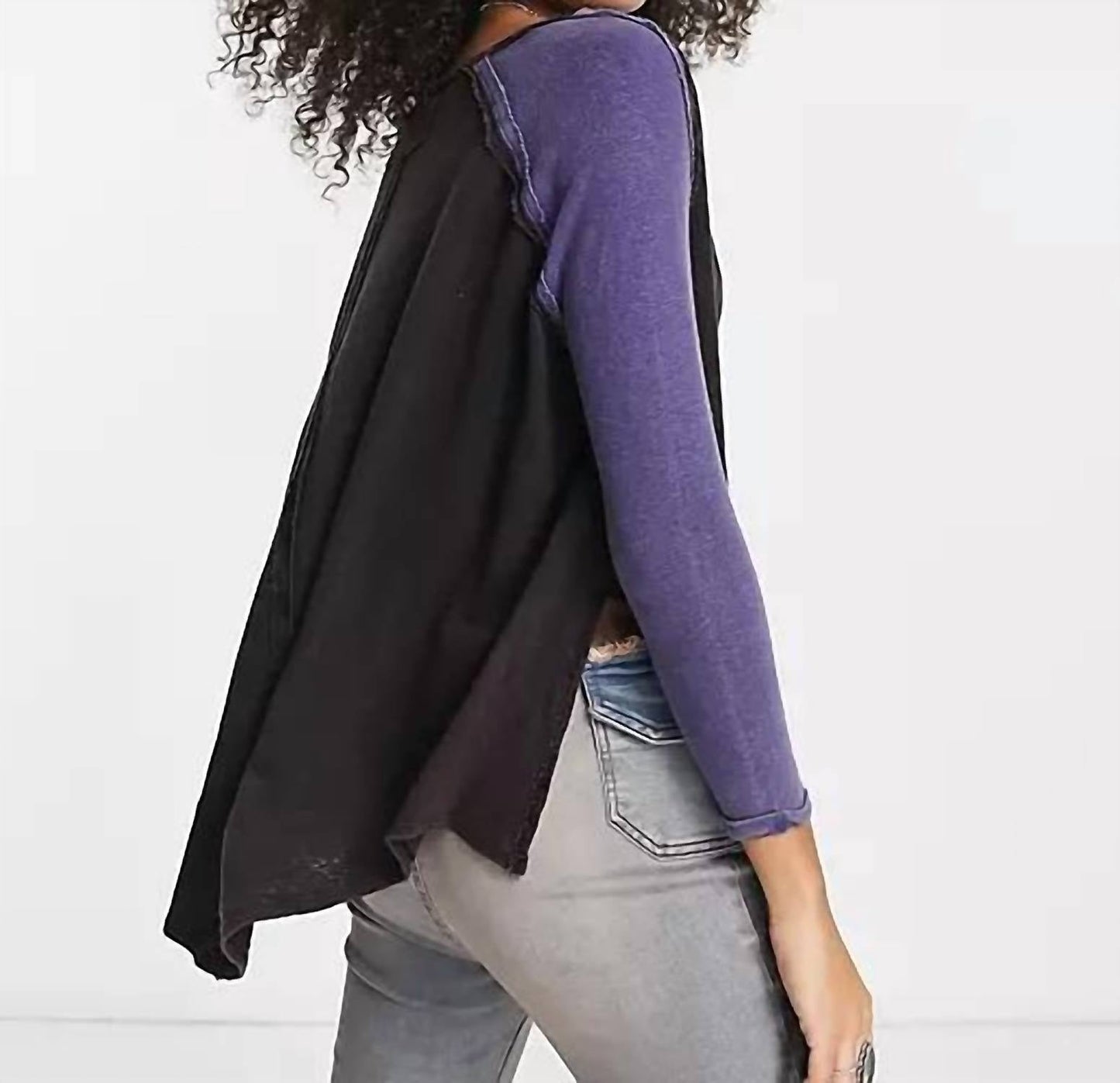 Free People - GRAND SLAM COLOR BLOCK HENLEY TOP