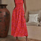 Sugarlips - Arlett Floral Smocked Sleeveless Midi Dress