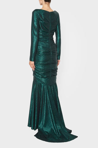 Talbot Runhof - Vestido longo elástico com estampa Mirrorball