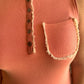 Pol - Button Front Tank With Lace Detail