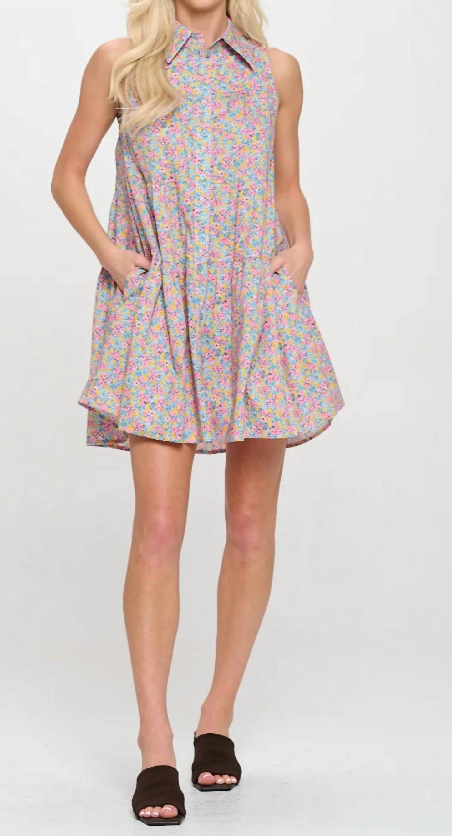 Meet Me In Santorini - Mykonos Button Down Mini Dress
