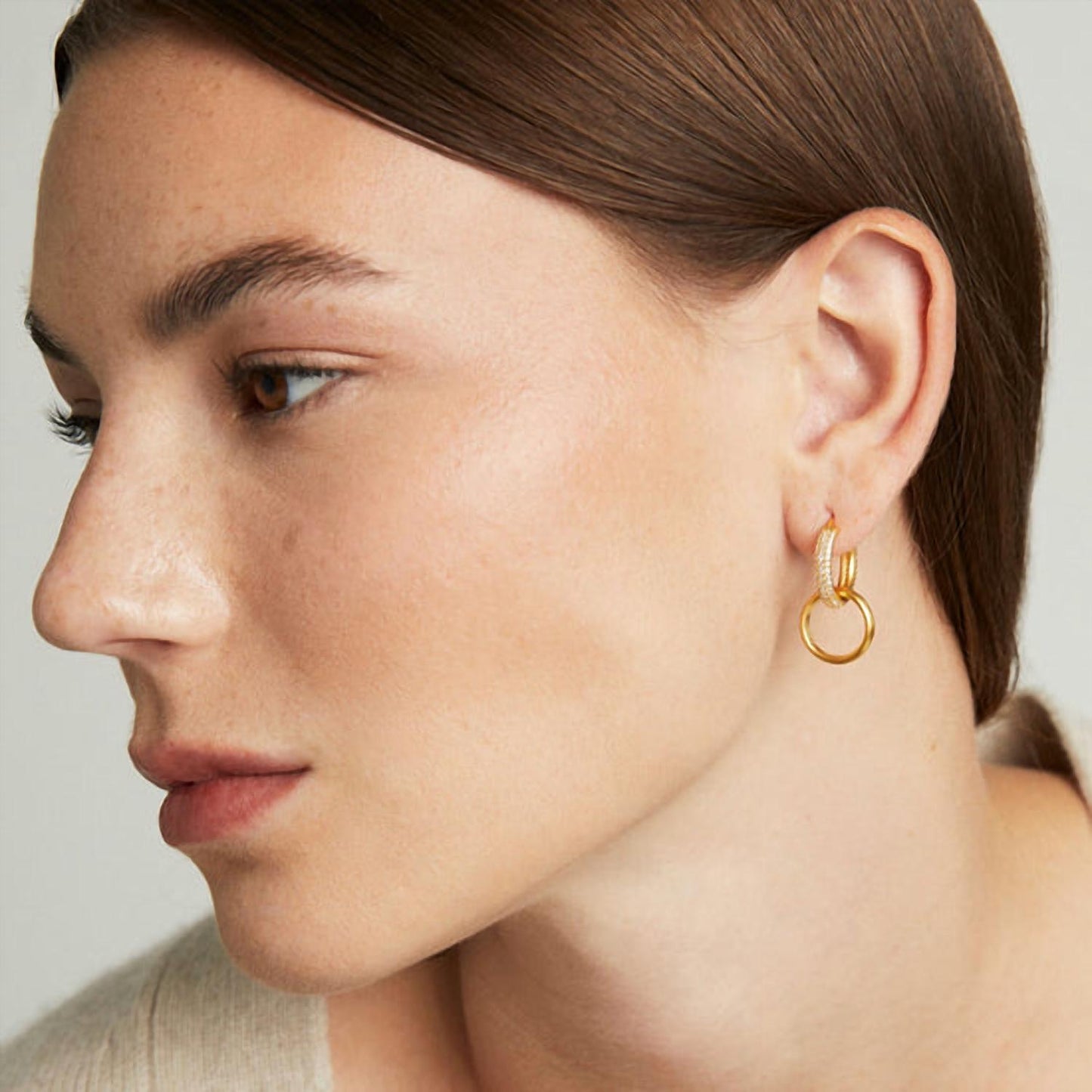 Dean Davidson - Women's Petite Pave Drop Hoop Earring