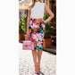42Pops - Botanical Bliss Peplum Midi Skirt