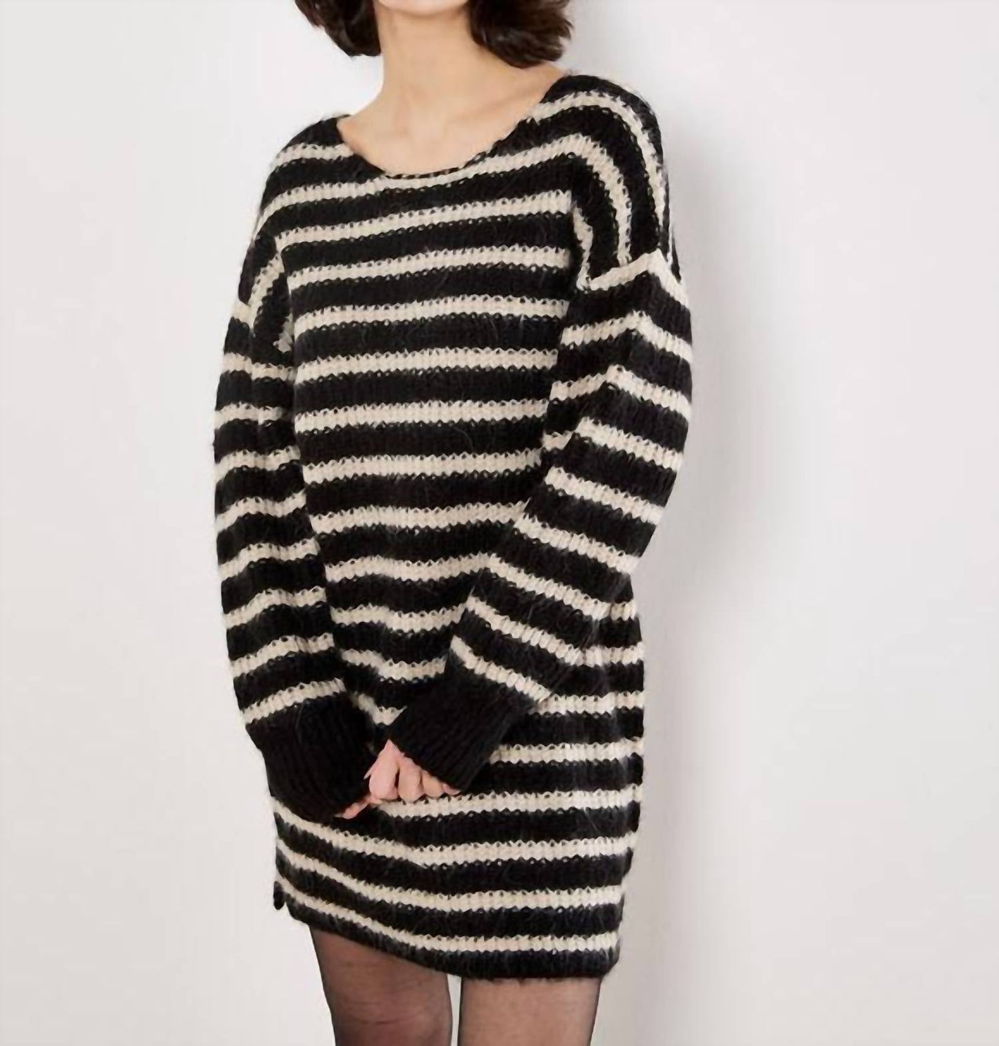 Apricot - Oversized Stripe Jumper Mini Dress