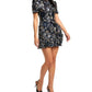 Dress The Population - Brittany Floral Sequin Puff Sleeve Dress