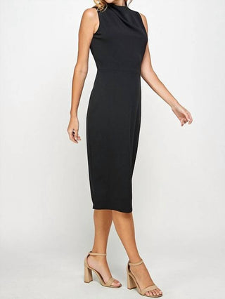 2 Hearts Apparel - Mock Neck Midi Dress