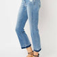 Judy Blue - Mid Rise Release Hem Cropped Bootcut Jeans