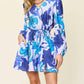 Double Take - Floral Bliss Long Sleeve Romper Ensemble with Pockets