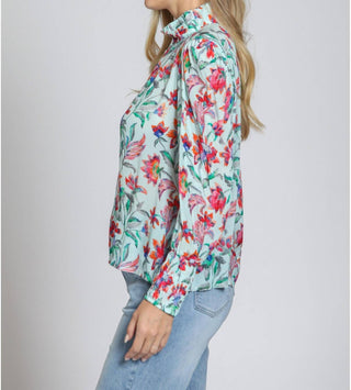 Apny - Blusa com manga bufante e detalhe franzido
