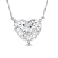 Diana M Jewels - Women's 14k Heart Lab Grown Diamond Solitaire Pendant Necklace
