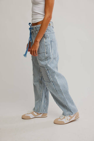 Free People - Calça jeans Moxie Railroad cintura baixa
