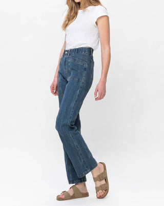 Judy Blue - Calça Jeans Vintage de Cintura Alta e Elástica e Perna Reta