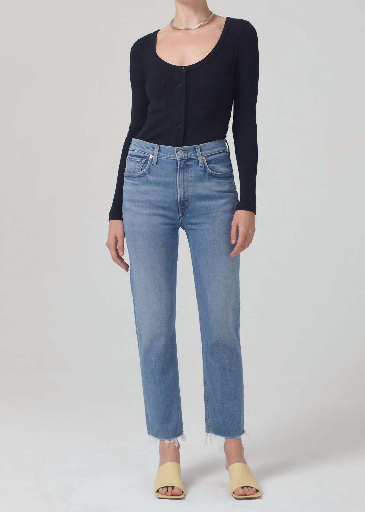Citizens Of Humanity - Daphne Crop High Rise Stovepipe Jeans