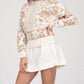 Blu Pepper - Geo Floral Long Sleeve Knit Sweater