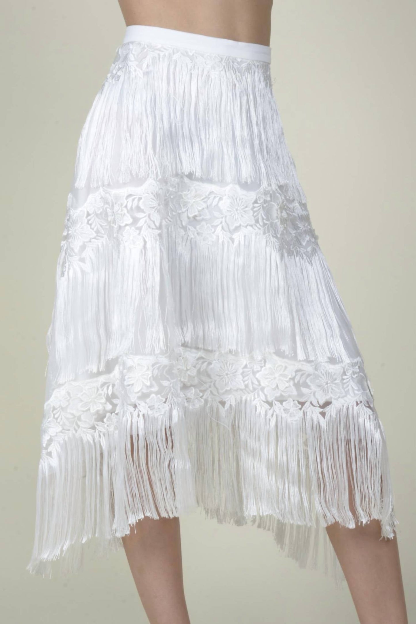 Eva Franco - Quin Fringe Midi Skirt