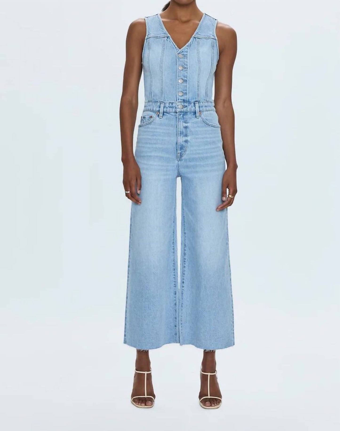 Pistola - Aria Cropped Fitted Vest Jumpsuit