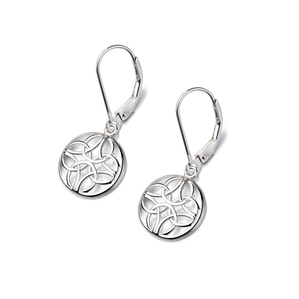 Brinco celta com alavanca em prata esterlina