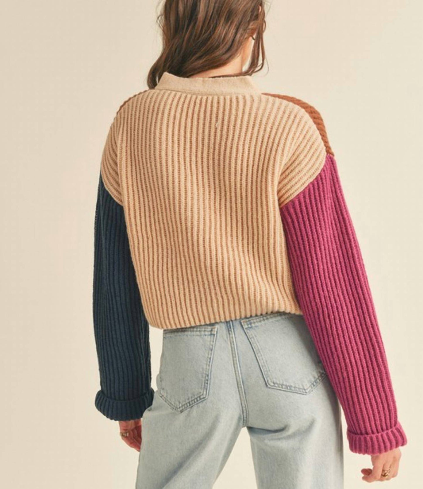 &amp;Merci - Cardigan de malha com blocos de cores