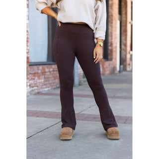 Julia Rose - Brandy Flare Leggings With Pockets