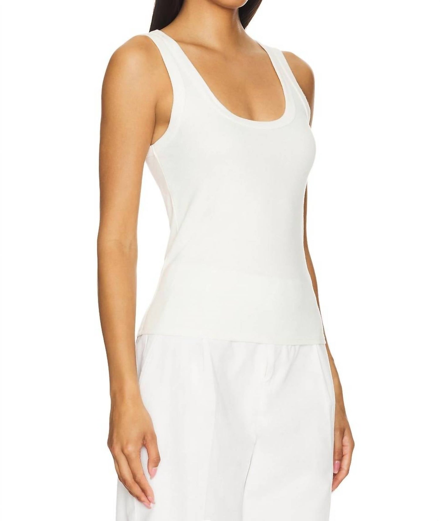 Enza Costa - Supima Rib Scoop Tank