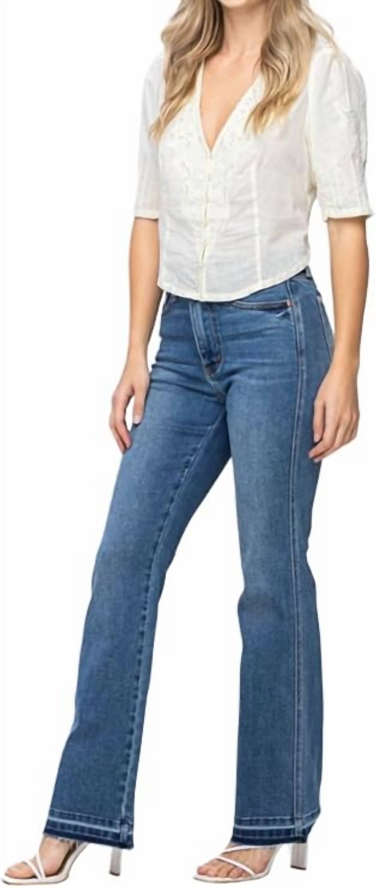 Judy Blue - High Rise Control Top Release Hem Slim Bootcut Jeans