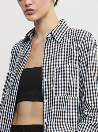 Enza Costa - Textured Gingham Shirt