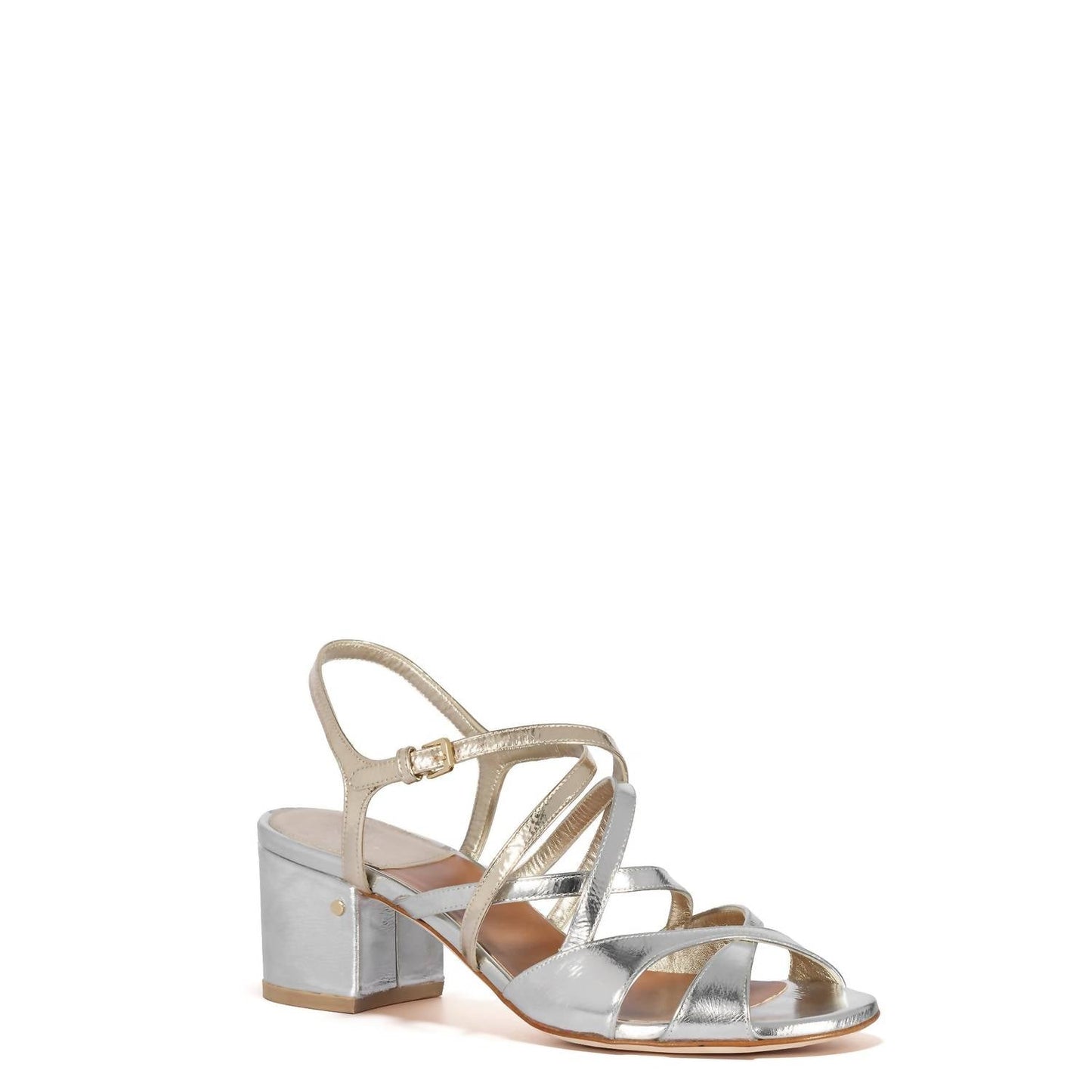 Laurence Dacade - JANET Bi-color metallic leather sandal