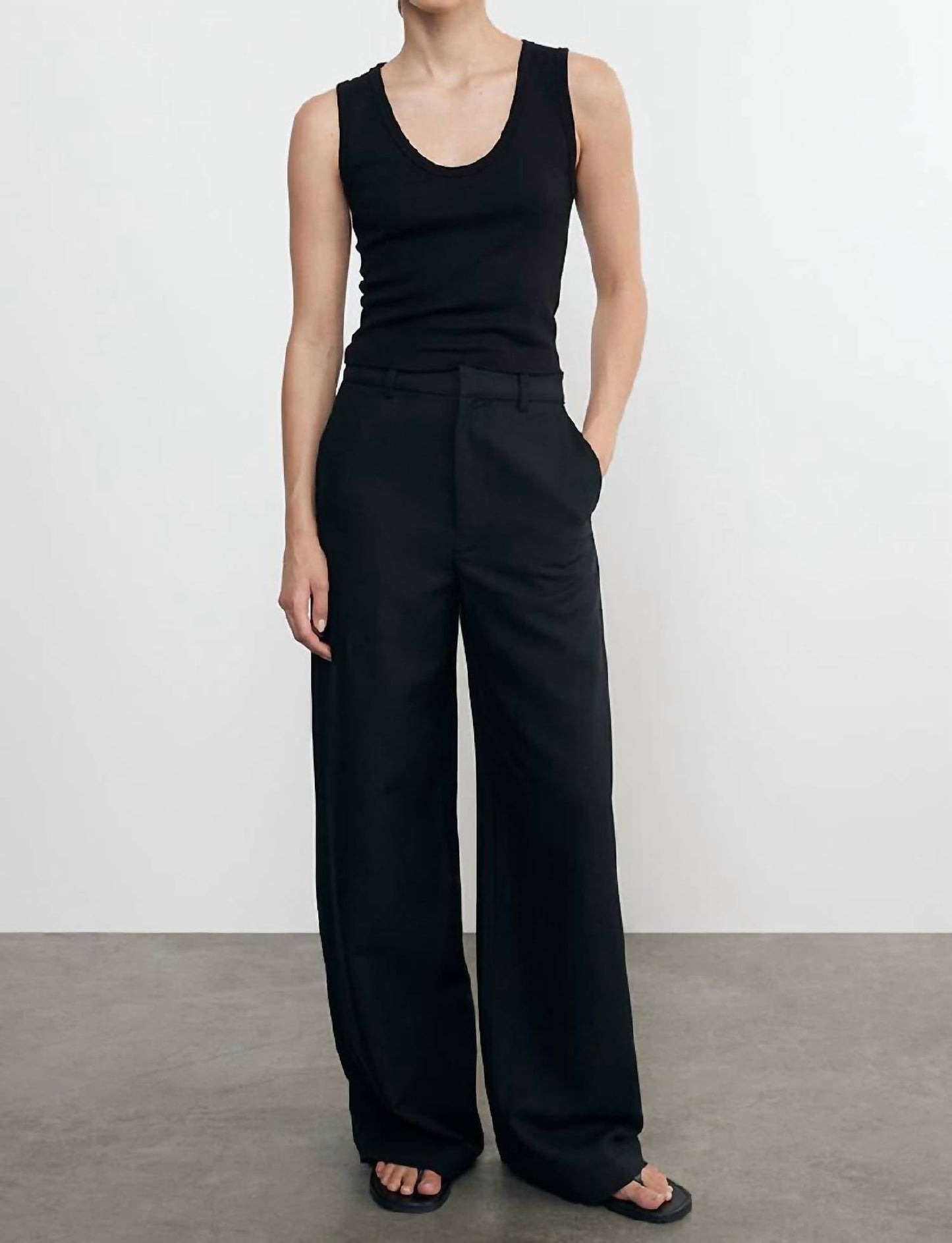 Enza Costa - Supima Baby Rib Cropped Fitted U Tank