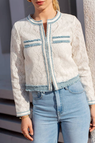 Choklate Paris - Denim Patch Tweed Jacket