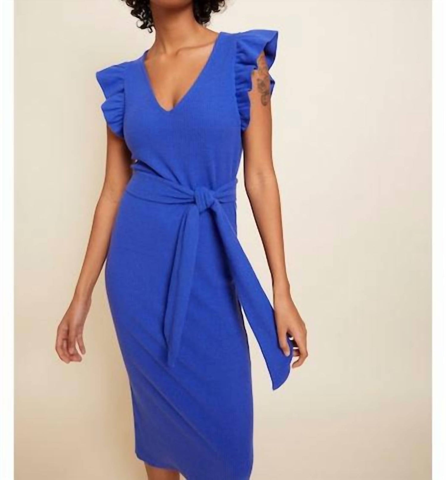 Nation Ltd - ORIANA RUFFLED SASH DRESS