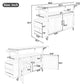 Foldable Outdoor Kitchen Island Patio Cart with Storage