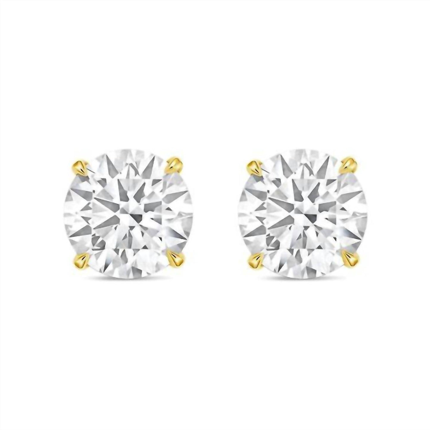 Diana M Jewels - Women's Lab Grown Petite Diamond 4 Prong Stud Earrings