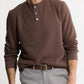 Jachs New York - Sherpa Bonded Waffle Long Sleeve Henley Shirt