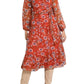 Sam Edelman - V-neck Tie Side Floral Print A-line Chiffon Dress