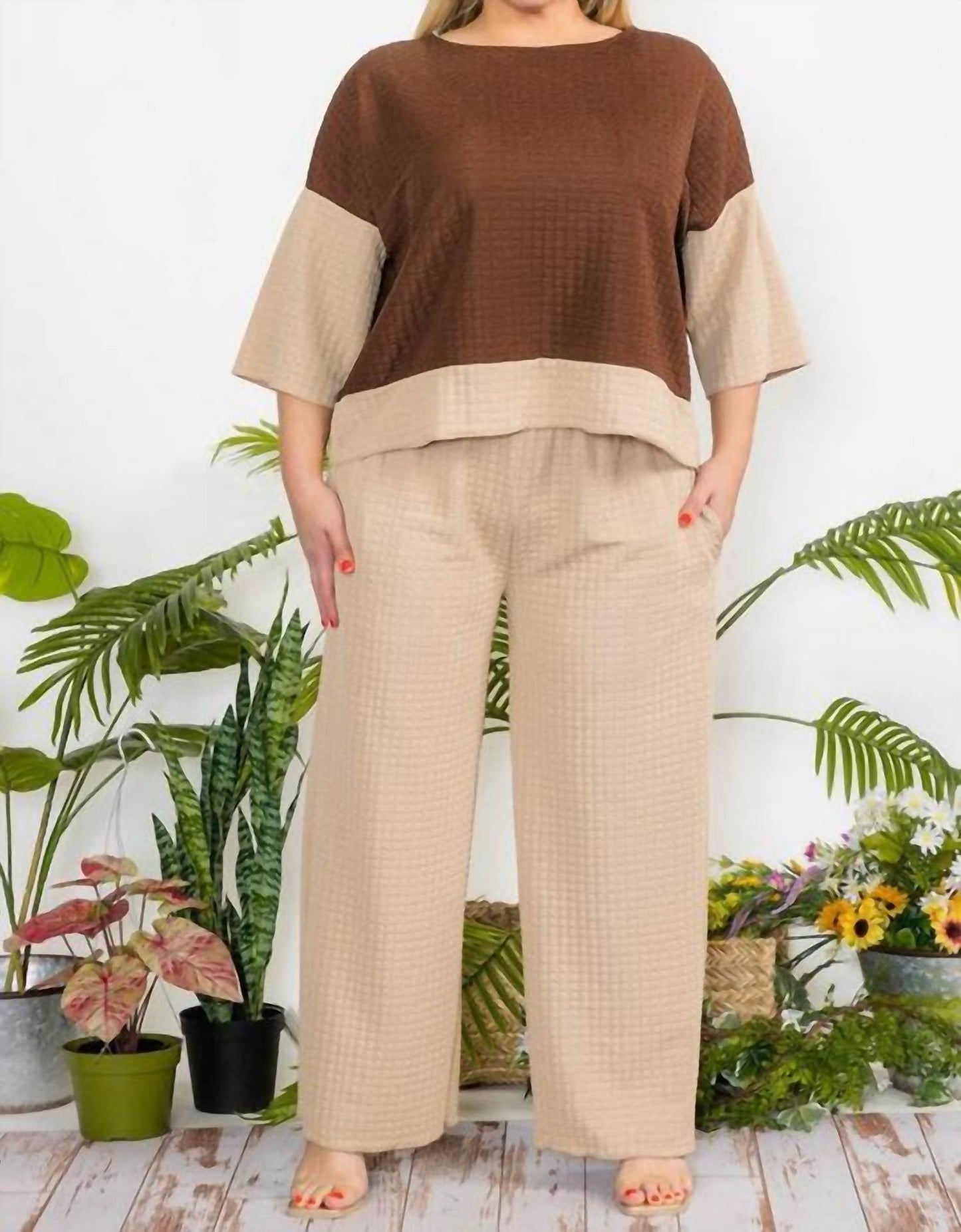 Karen T Design - Cozy Textured Two-piece Set