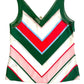 Ted Baker - Women's Paisly V Neck Striped Tank Top