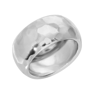 Eklexic - Anel feminino com cúpula martelada