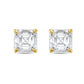 Diana M Jewels - Brincos de pino com lapidação Asscher de 1,00 ct cultivados em laboratório