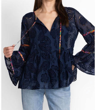 Johnny Was - blusa tamera com ilhós